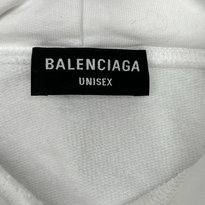 BALENCIAGA PARIS Embroidered Cotton Pullover Hoodie Size 2