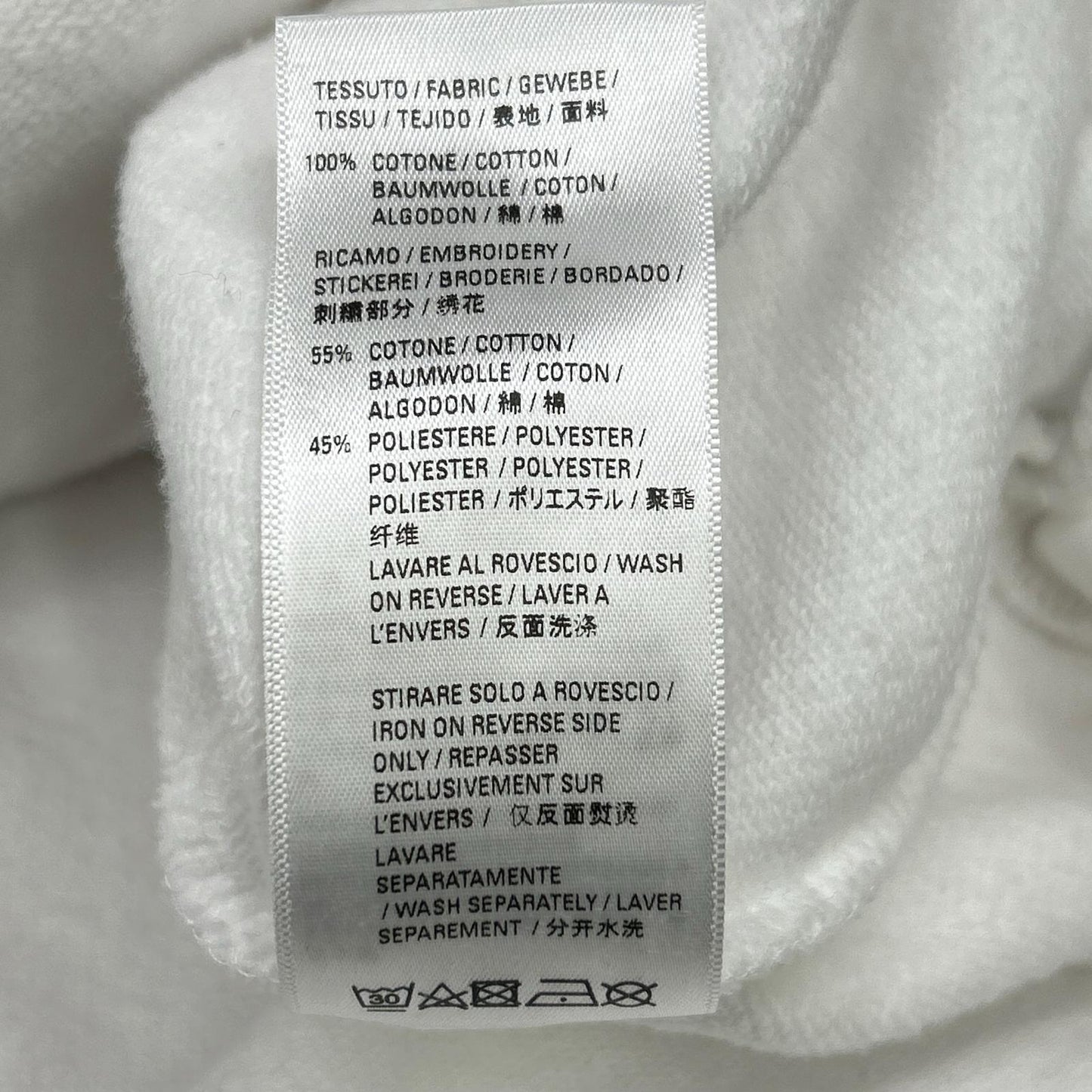 BALENCIAGA PARIS Embroidered Cotton Pullover Hoodie Size 2