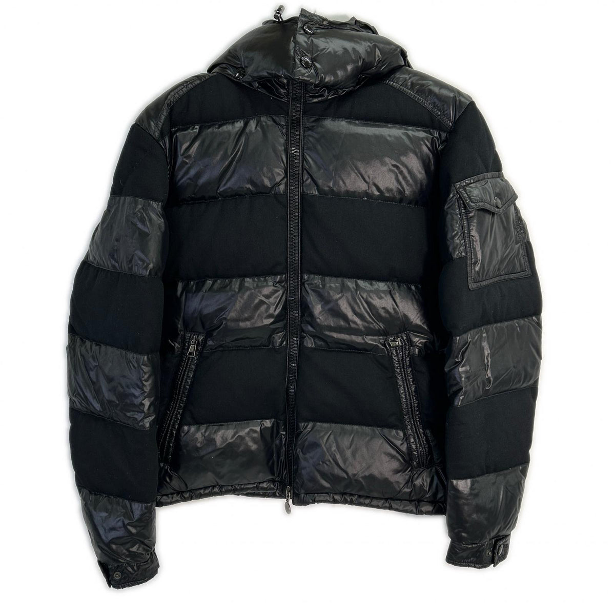 MONCLER Maya Mixed Material Down Jacket Black Size 2