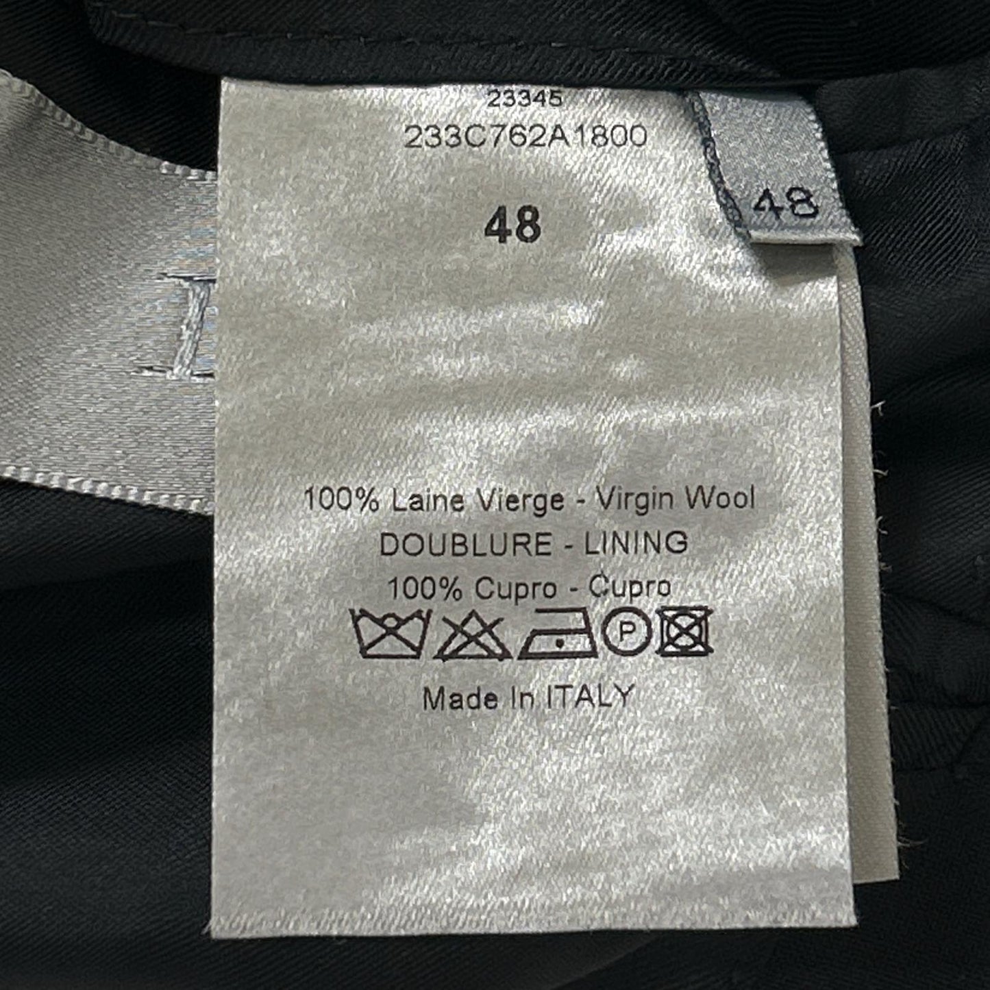 Dior HOMME Classic Narrow Lapel Tailored Blazer Size 48