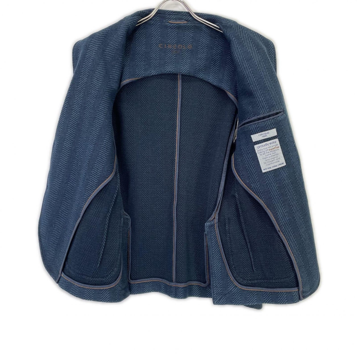 CIRCOLO1901 Blue Denim 2B Single Jacket