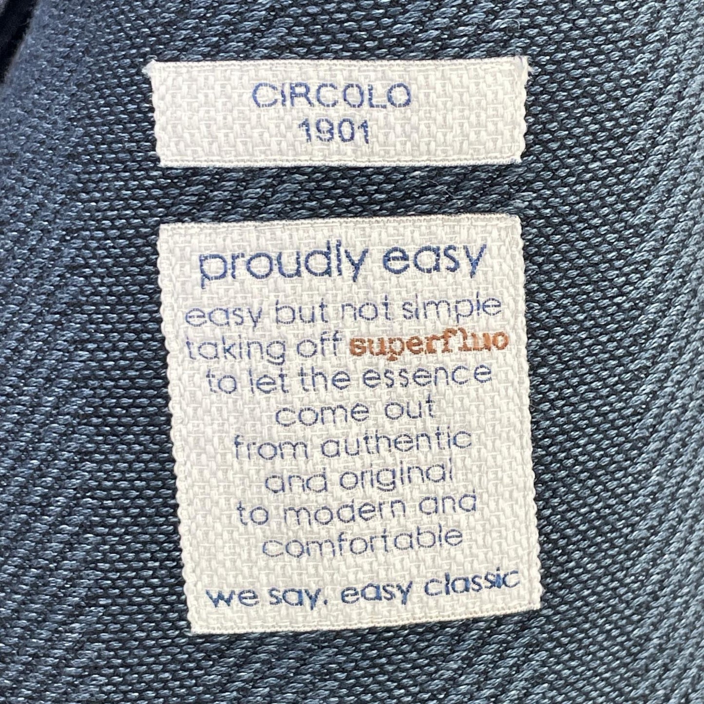 CIRCOLO1901 Blue Denim 2B Single Jacket