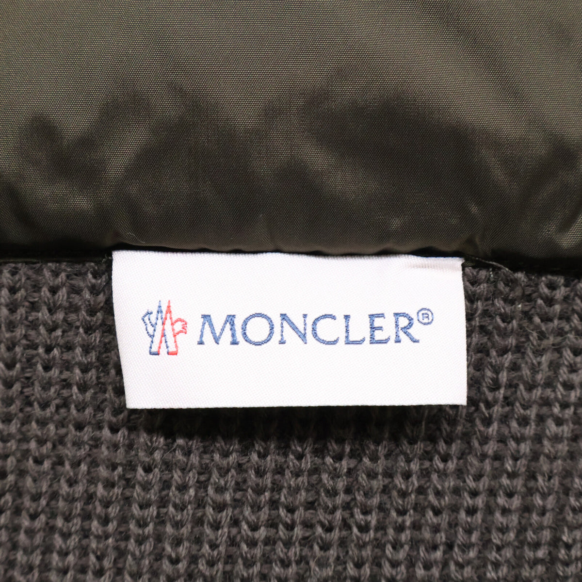 MONCLER Cardigan Hooded Down Knit Hybrid Jacket Khaki Size S