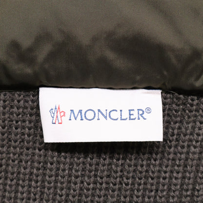 MONCLER Cardigan Hooded Down Knit Hybrid Jacket Khaki Size S