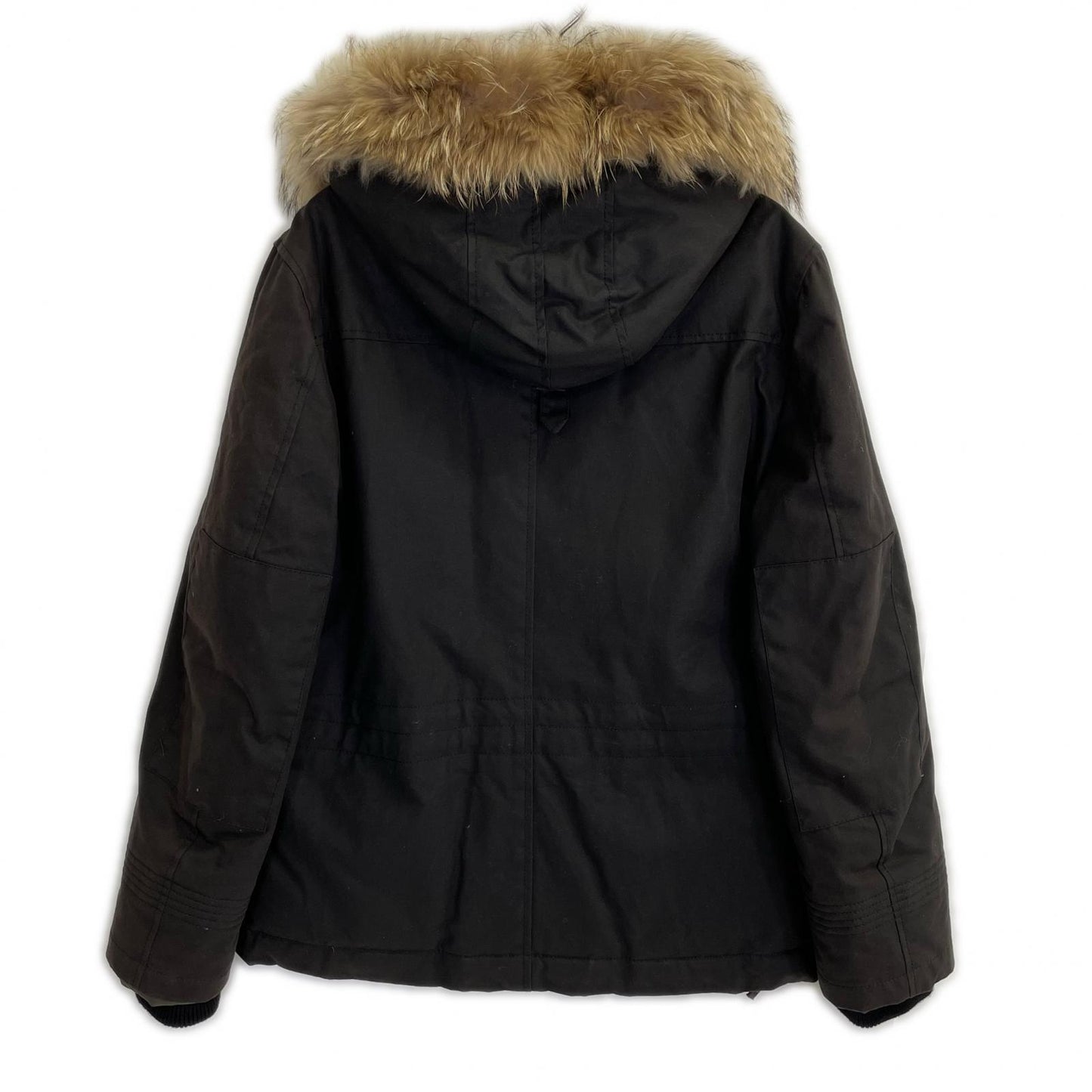 MARC JACOBS Black Fur-Trimmed Oiled Down Jacket