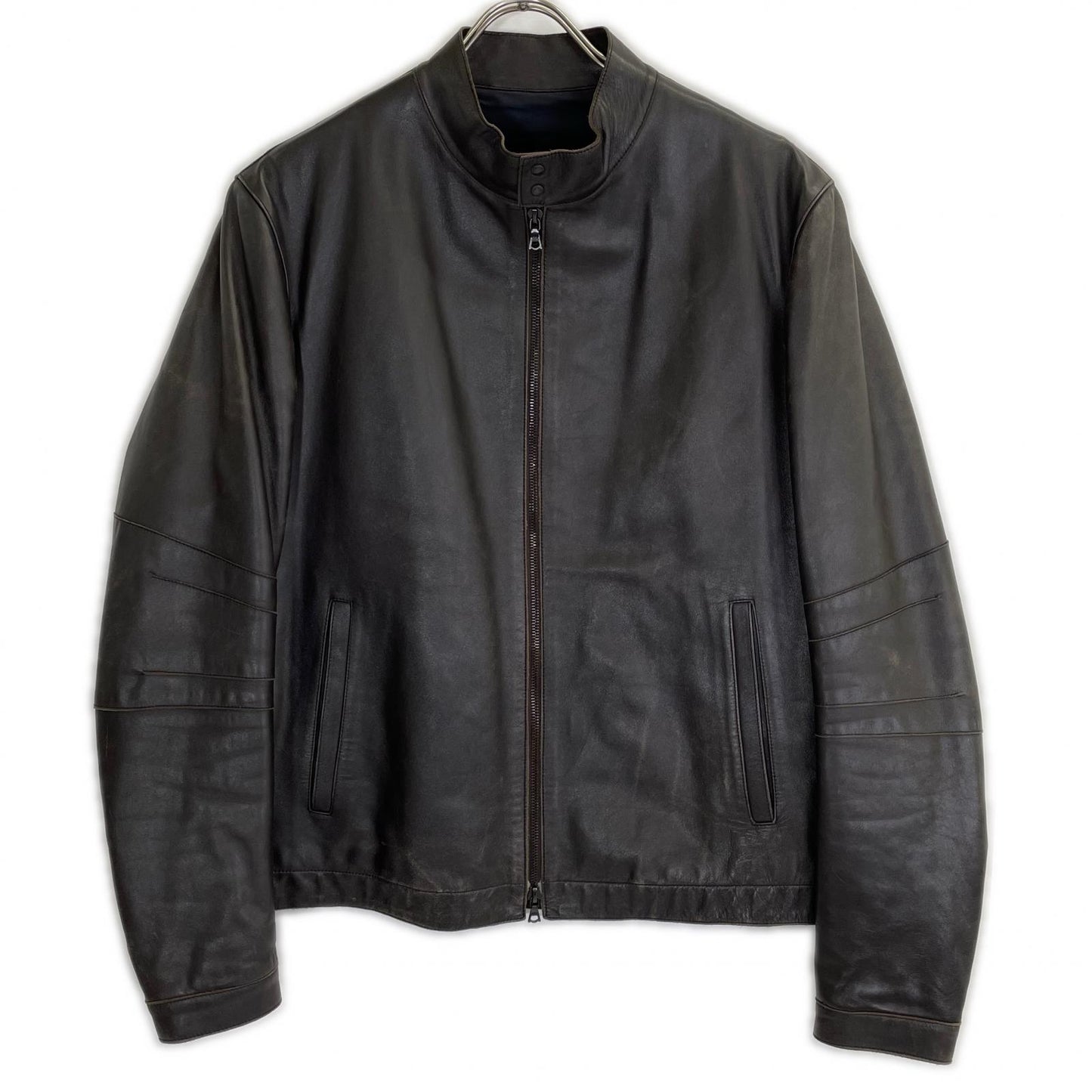 NeilBarrett Black Sheepskin Single Rider Jacket