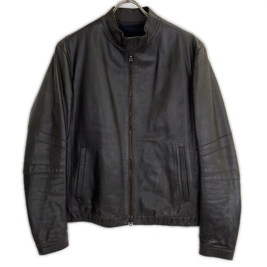 NeilBarrett Black Sheepskin Single Rider Jacket