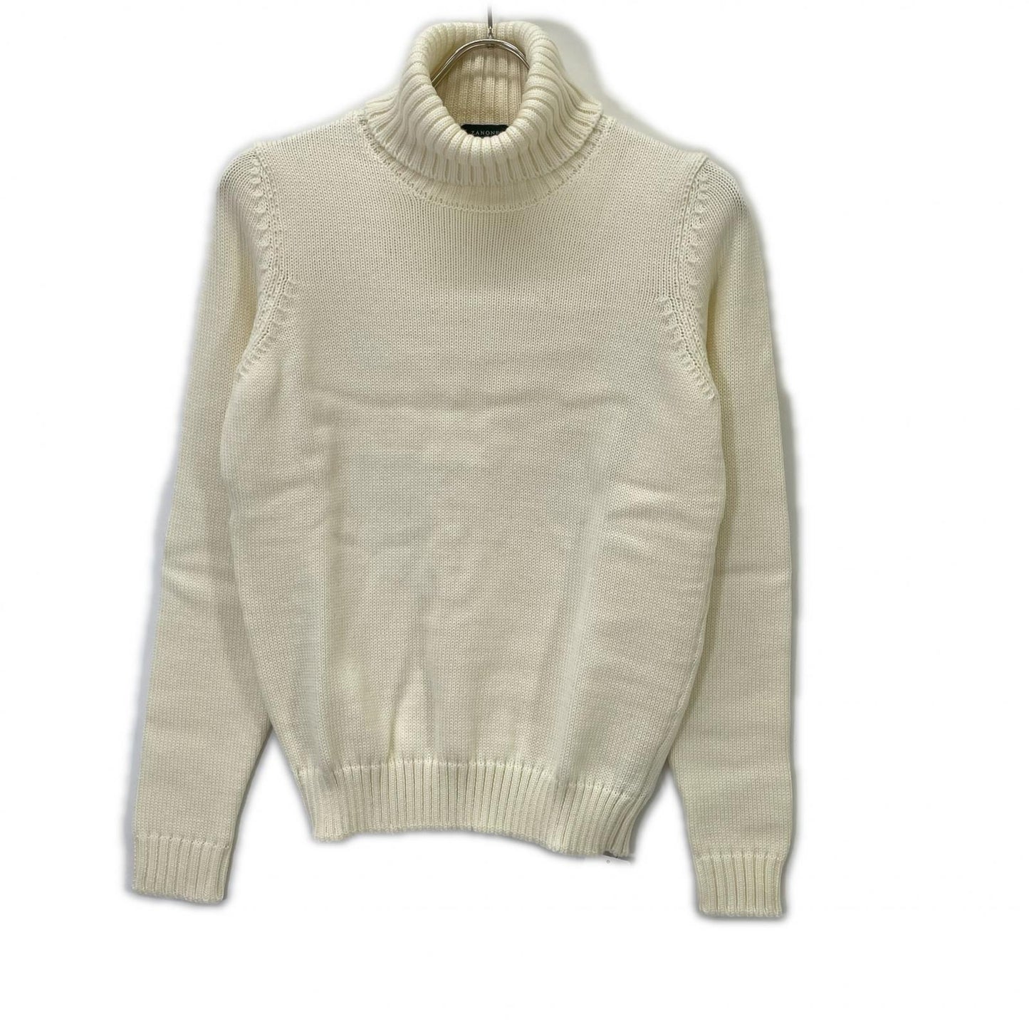 ZANONE White Wool Turtleneck Knit Size 44