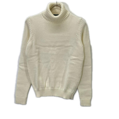 ZANONE White Wool Turtleneck Knit Size 44