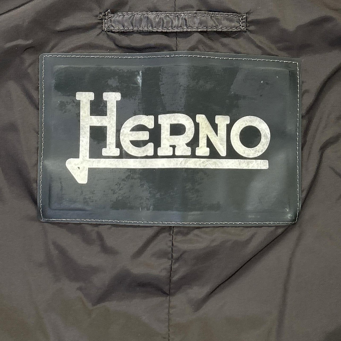 HERNO Brown Double-breasted Down Vest Size 44