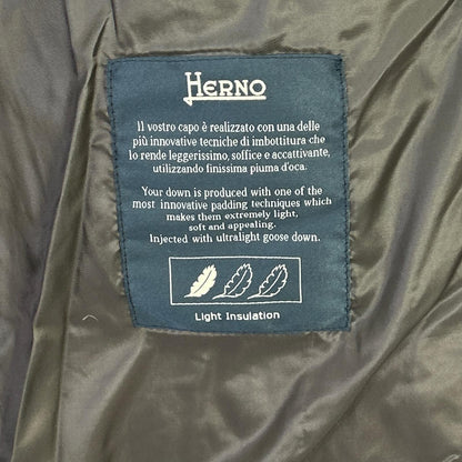 HERNO Brown Double-breasted Down Vest Size 44