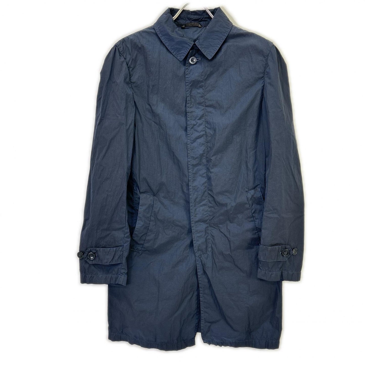 hevo Navy Garment Dye Fly-front Coat