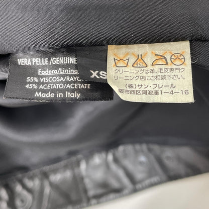 NeilBarrett Black Rib Leather Jacket Size XS