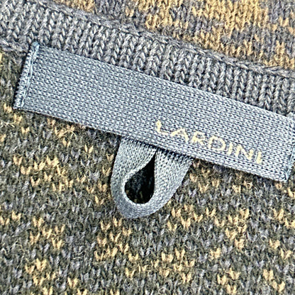 LARDINI Brown Jacquard Wool Knit Jacket Size XXS
