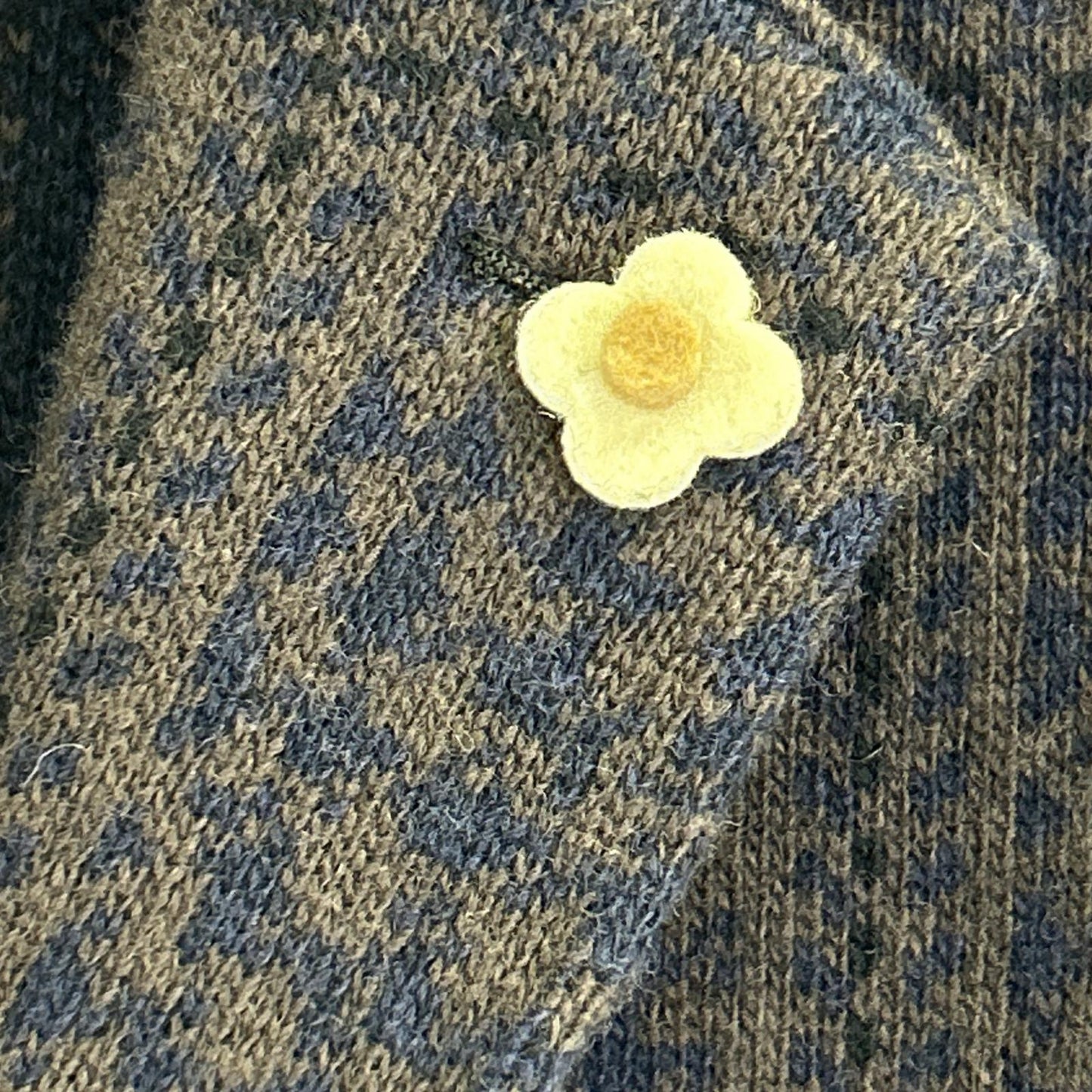 LARDINI Brown Jacquard Wool Knit Jacket Size XXS