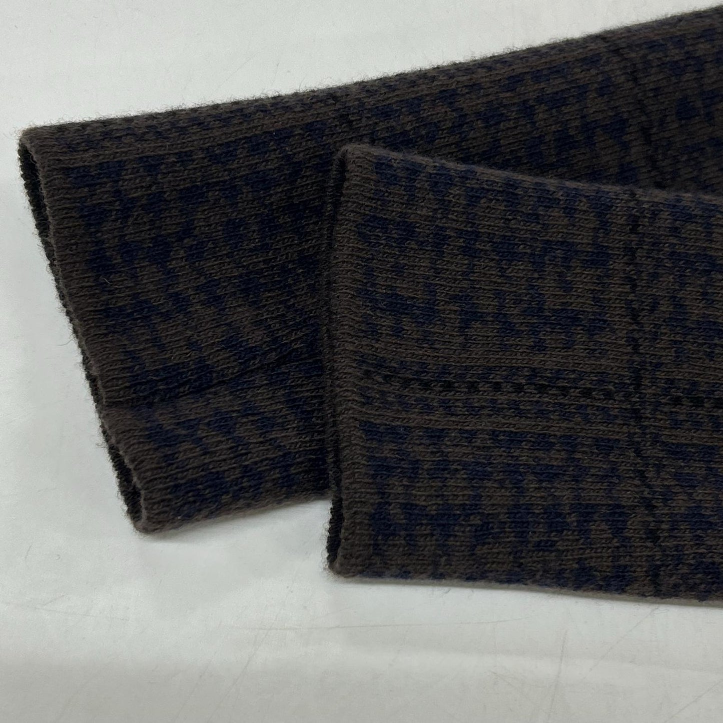 LARDINI Brown Jacquard Wool Knit Jacket Size XXS