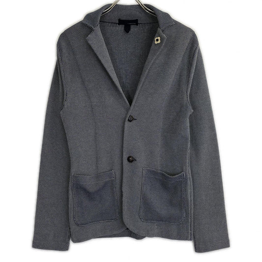 LARDINI Blue Cotton Jersey Jacket Size XXS