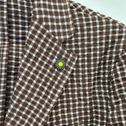 GIANNETTO Brown Block Check Jacket Size 42