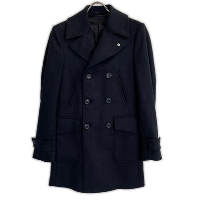 L.B.M.1911 Gray Herringbone Wool P-Coat