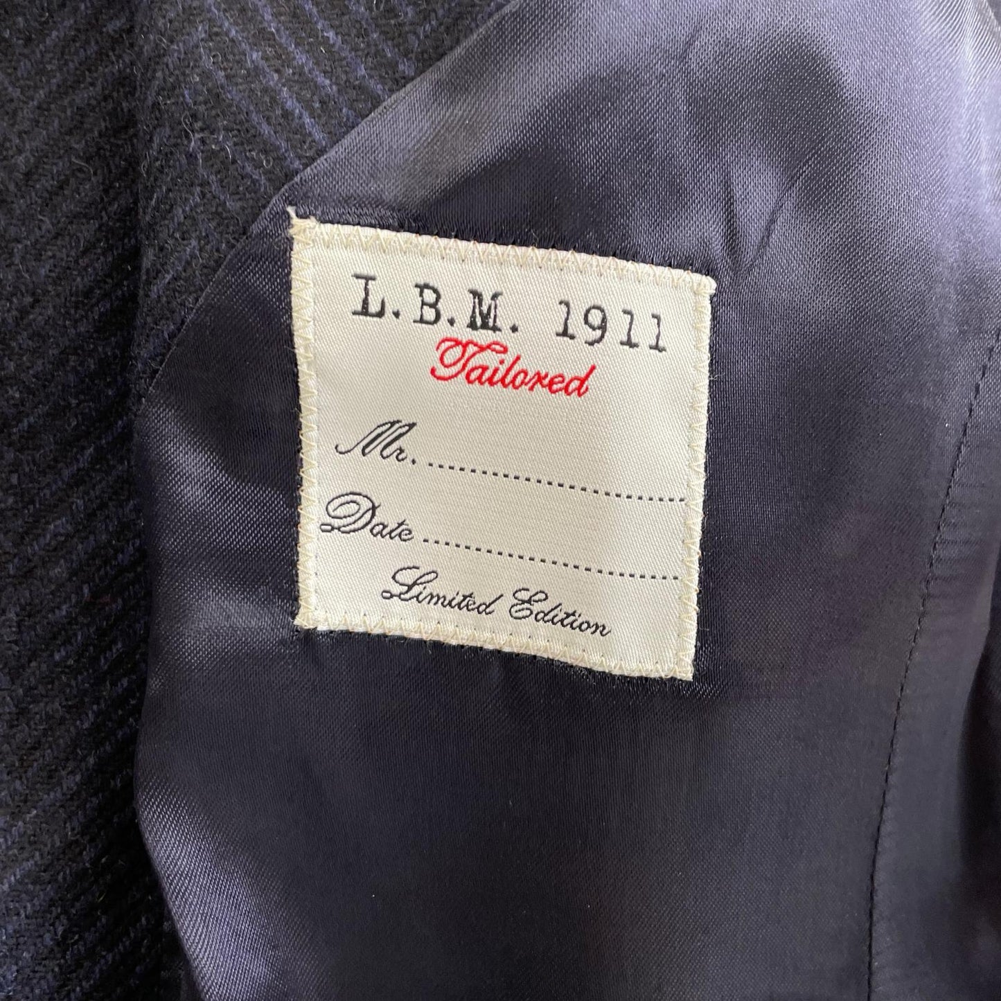L.B.M.1911 Gray Herringbone Wool P-Coat