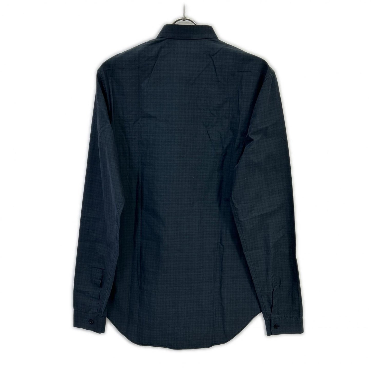 Dior HOMME Gray Shadow Check Long Sleeve Shirt Size 37