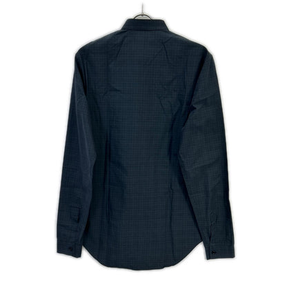 Dior HOMME Gray Shadow Check Long Sleeve Shirt Size 37
