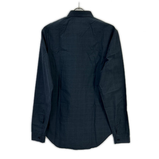 Dior HOMME Gray Shadow Check Long Sleeve Shirt Size 37