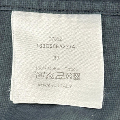 Dior HOMME Gray Shadow Check Long Sleeve Shirt Size 37