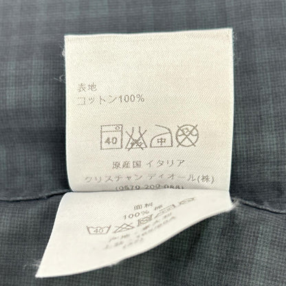 Dior HOMME Gray Shadow Check Long Sleeve Shirt Size 37
