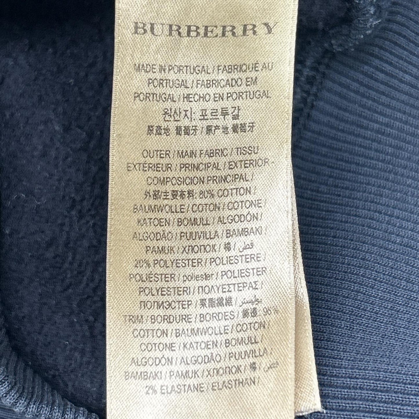 BURBERRY Logo Embroidered Sweatshirt Size M
