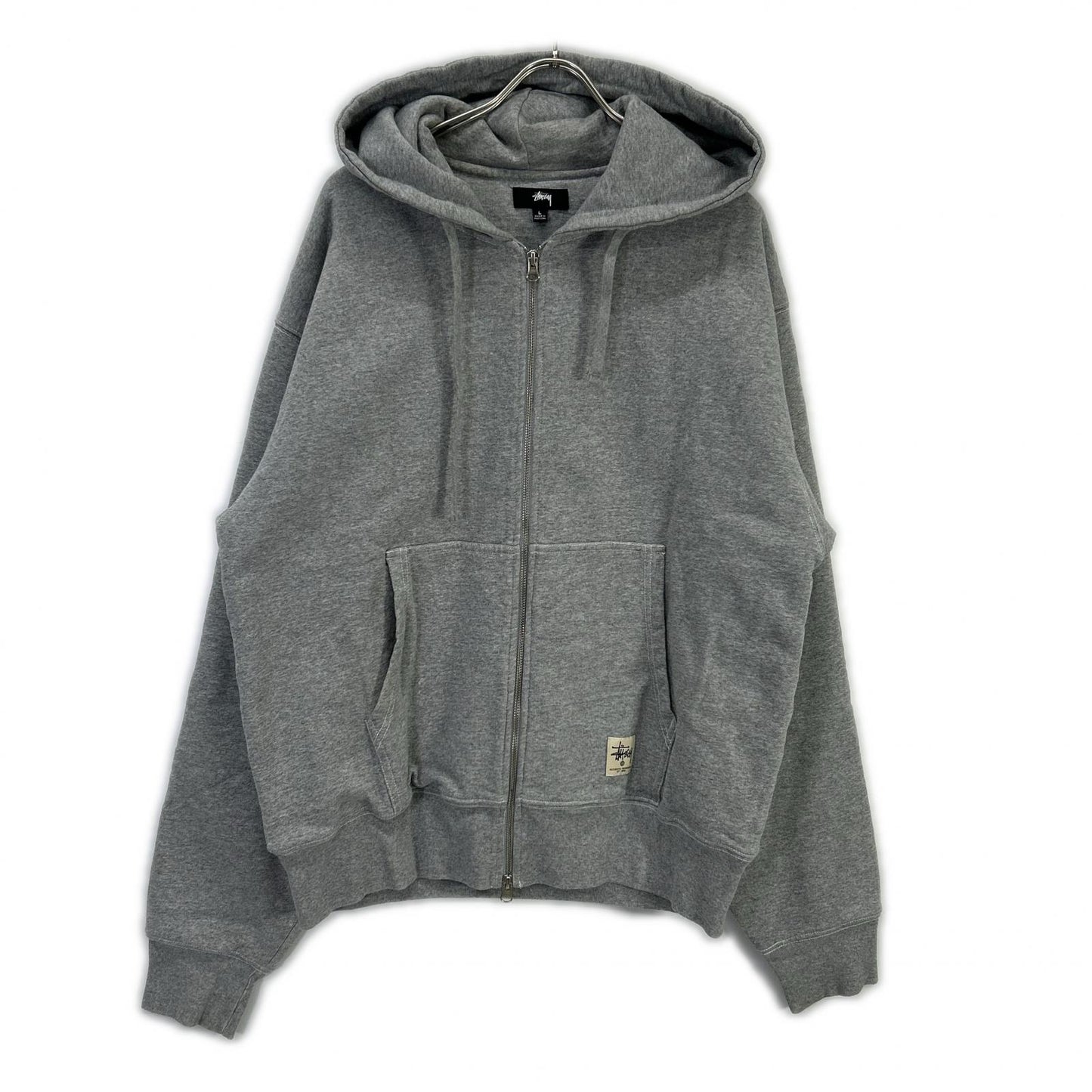 stussy Double Face Label Full Zip Hoodie Size L