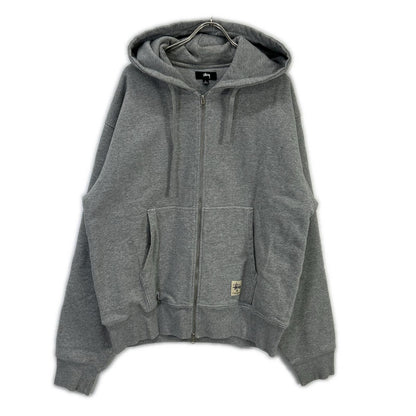stussy Double Face Label Full Zip Hoodie Size L