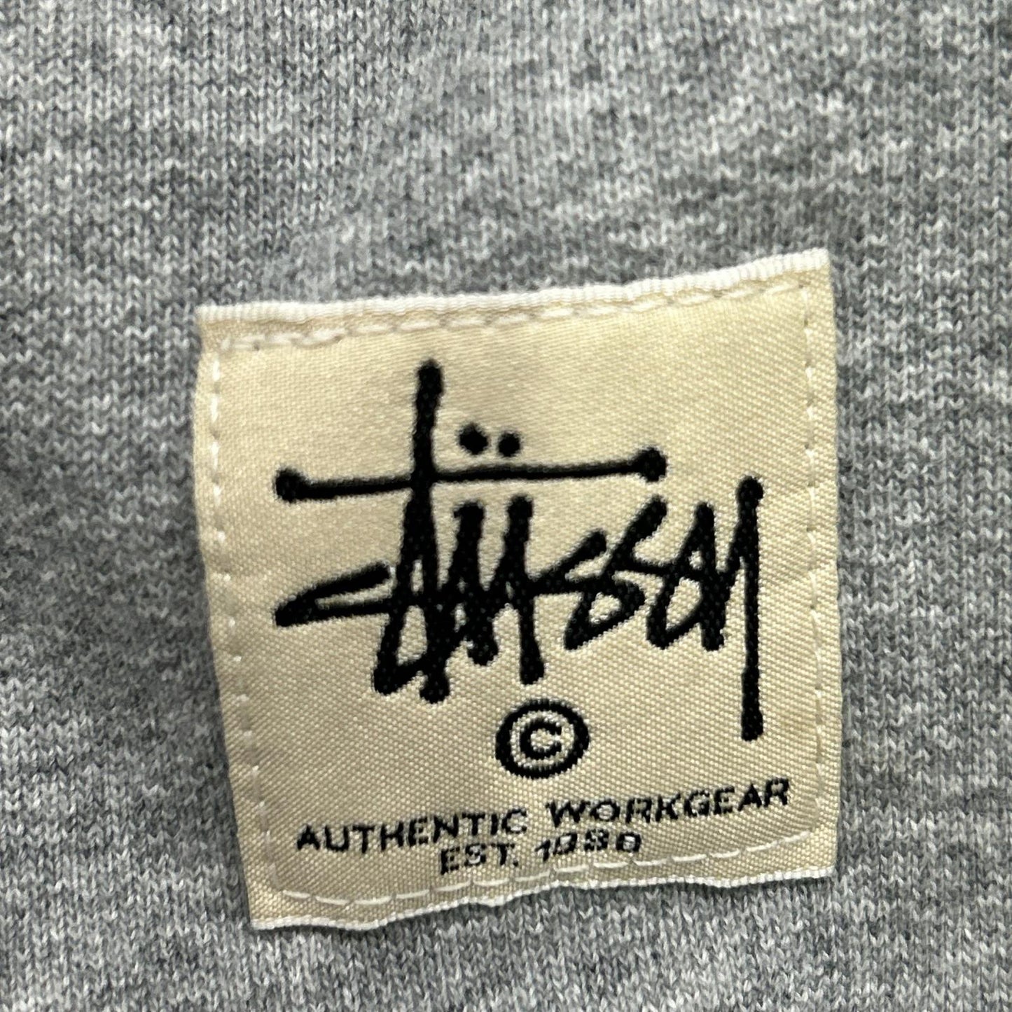 stussy Double Face Label Full Zip Hoodie Size L