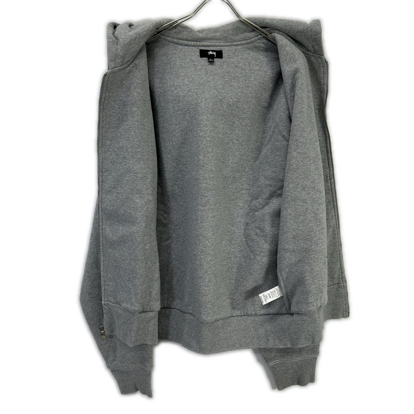 stussy Double Face Label Full Zip Hoodie Size L