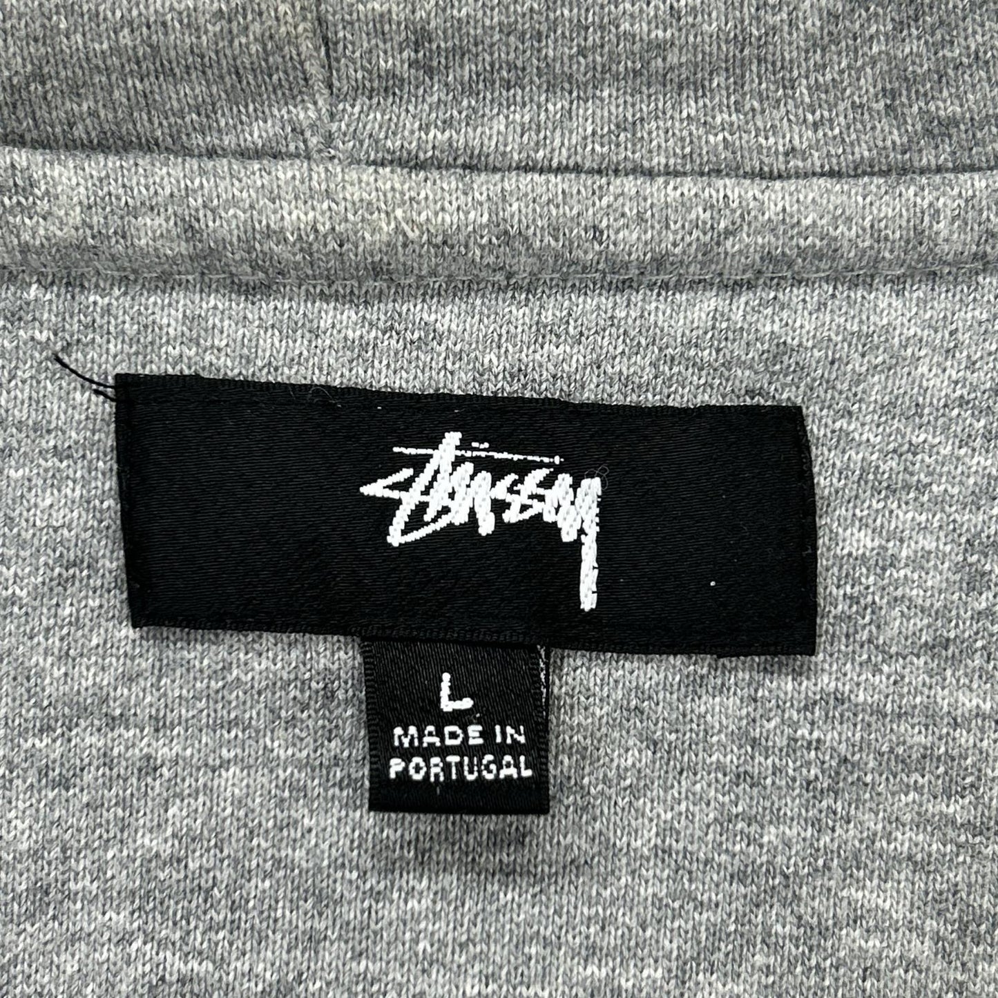 stussy Double Face Label Full Zip Hoodie Size L