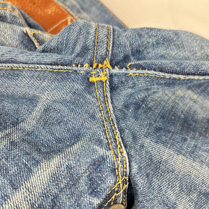 LEVI'S 44501 S501 Indigo Leather Cinch Back Size 36