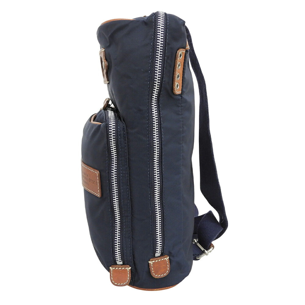 Felisi Nylon Leather Shoulder Body Bag Navy Size ONE SIZE