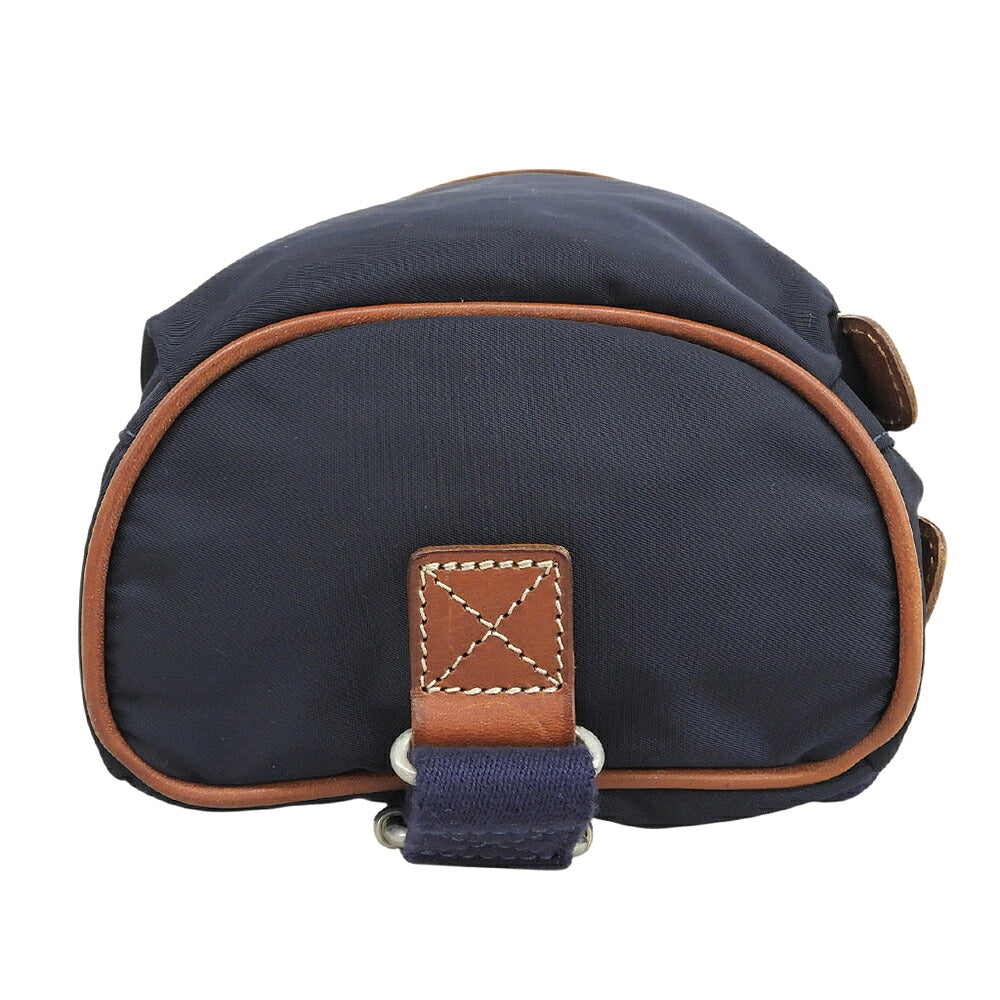 Felisi Nylon Leather Shoulder Body Bag Navy Size ONE SIZE