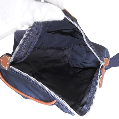Felisi Nylon Leather Shoulder Body Bag Navy Size ONE SIZE
