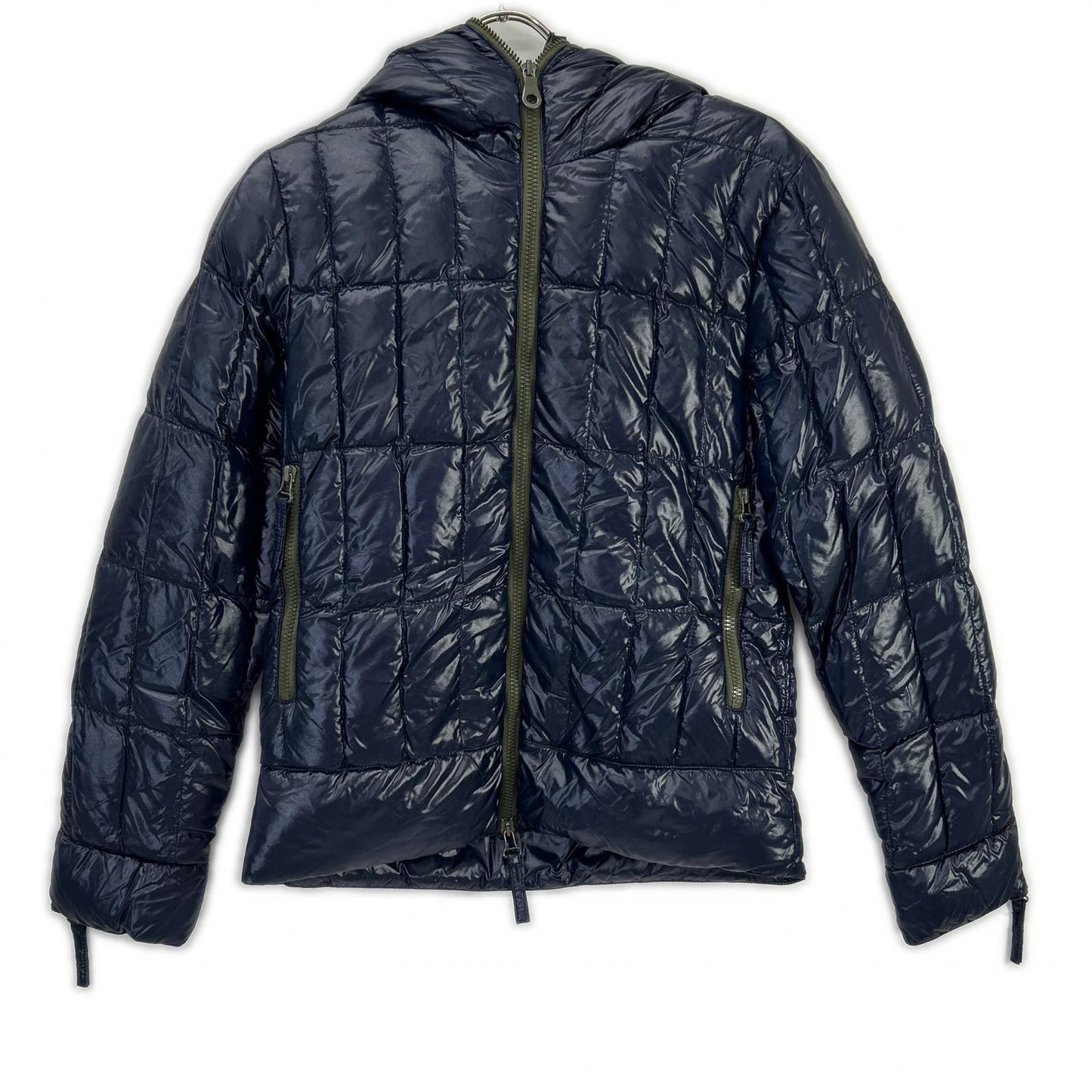 DUVETICA Navy Khaki Reversible Down Jacket