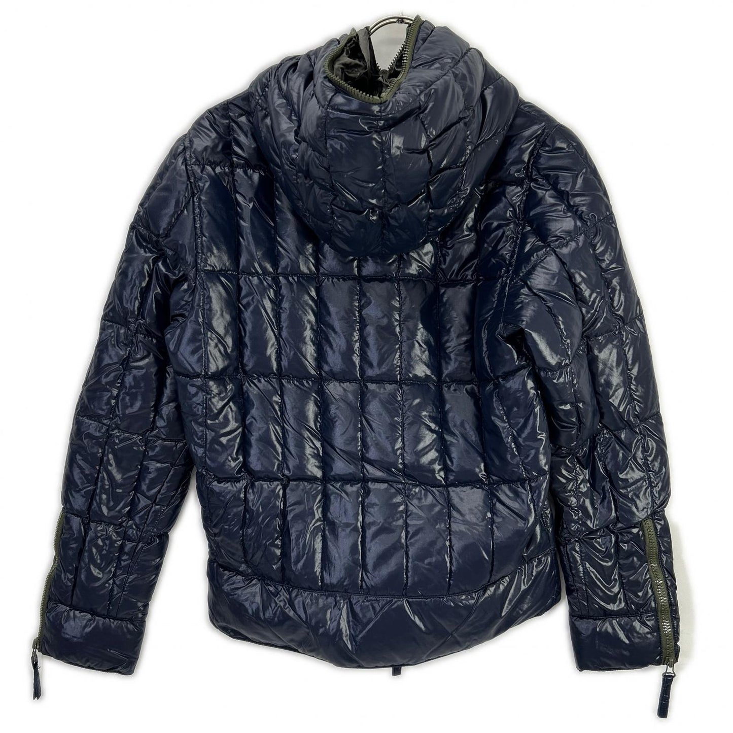 DUVETICA Navy Khaki Reversible Down Jacket