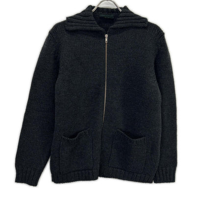 ZANONE Charcoal Wool Zip Knit Jacket
