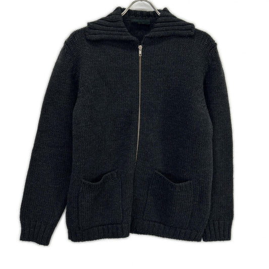 ZANONE Charcoal Wool Zip Knit Jacket