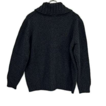 ZANONE Charcoal Wool Zip Knit Jacket