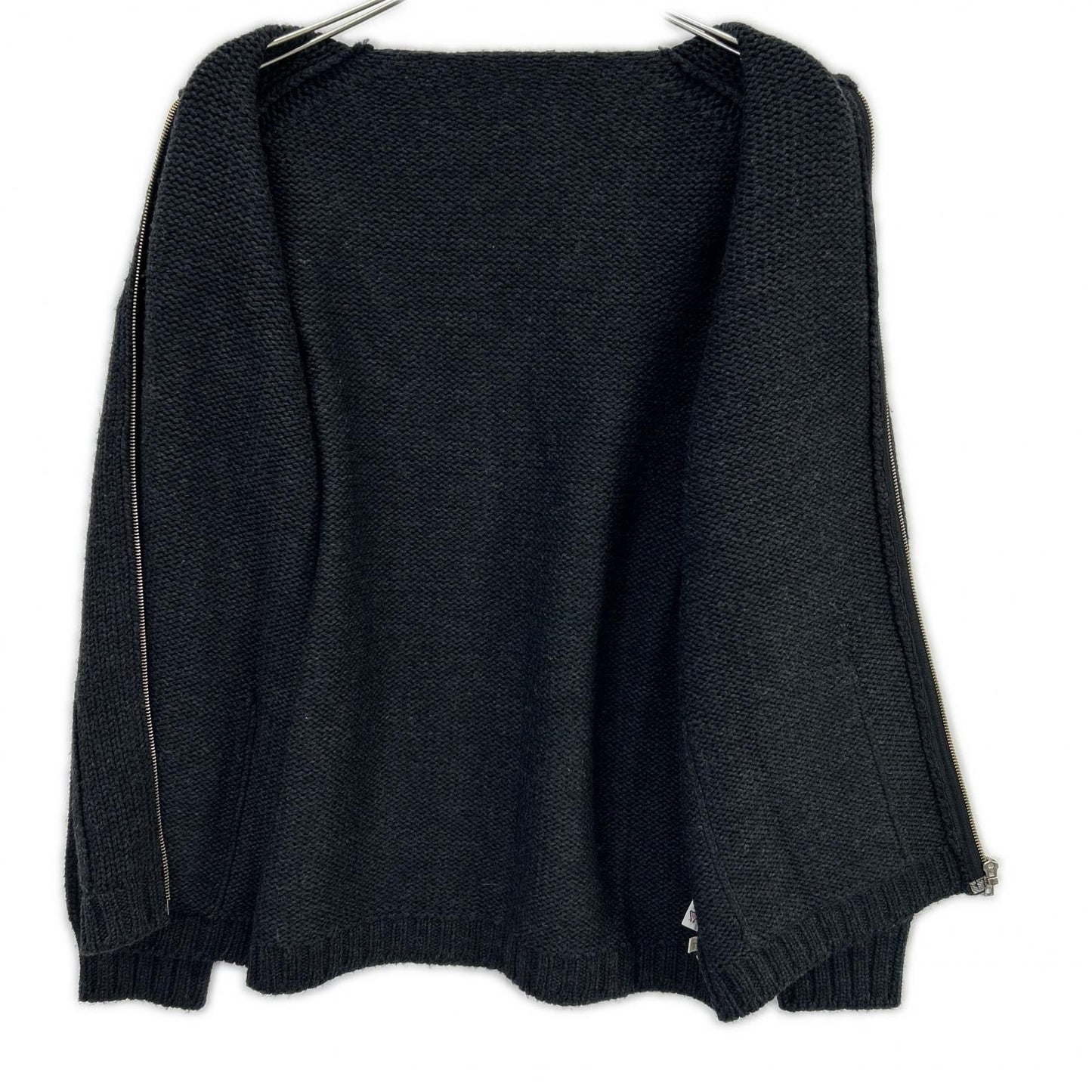 ZANONE Charcoal Wool Zip Knit Jacket