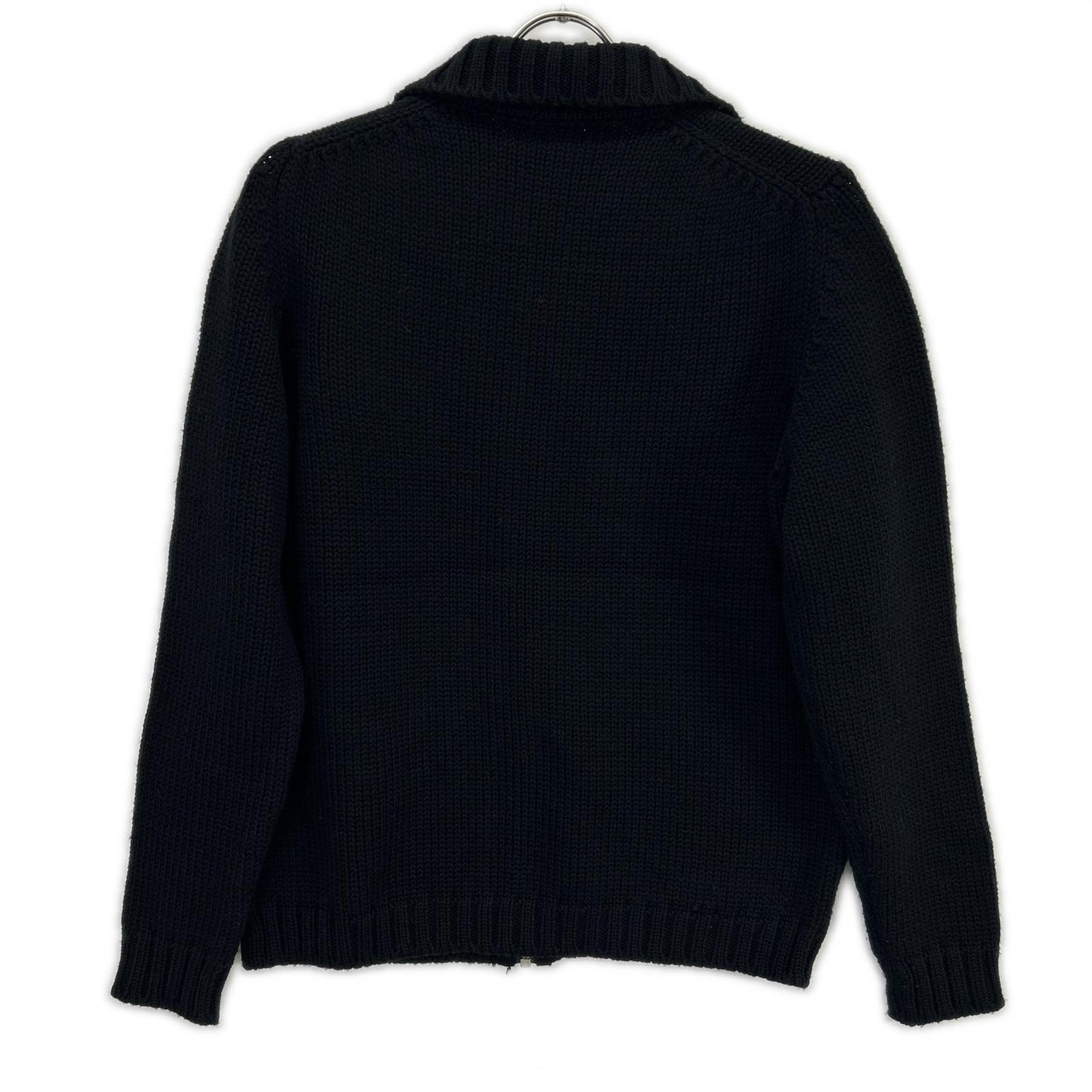 ZANONE Black Wool Zip Knit Jacket