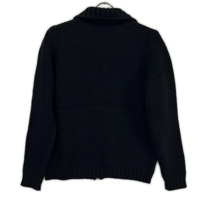 ZANONE Black Wool Zip Knit Jacket