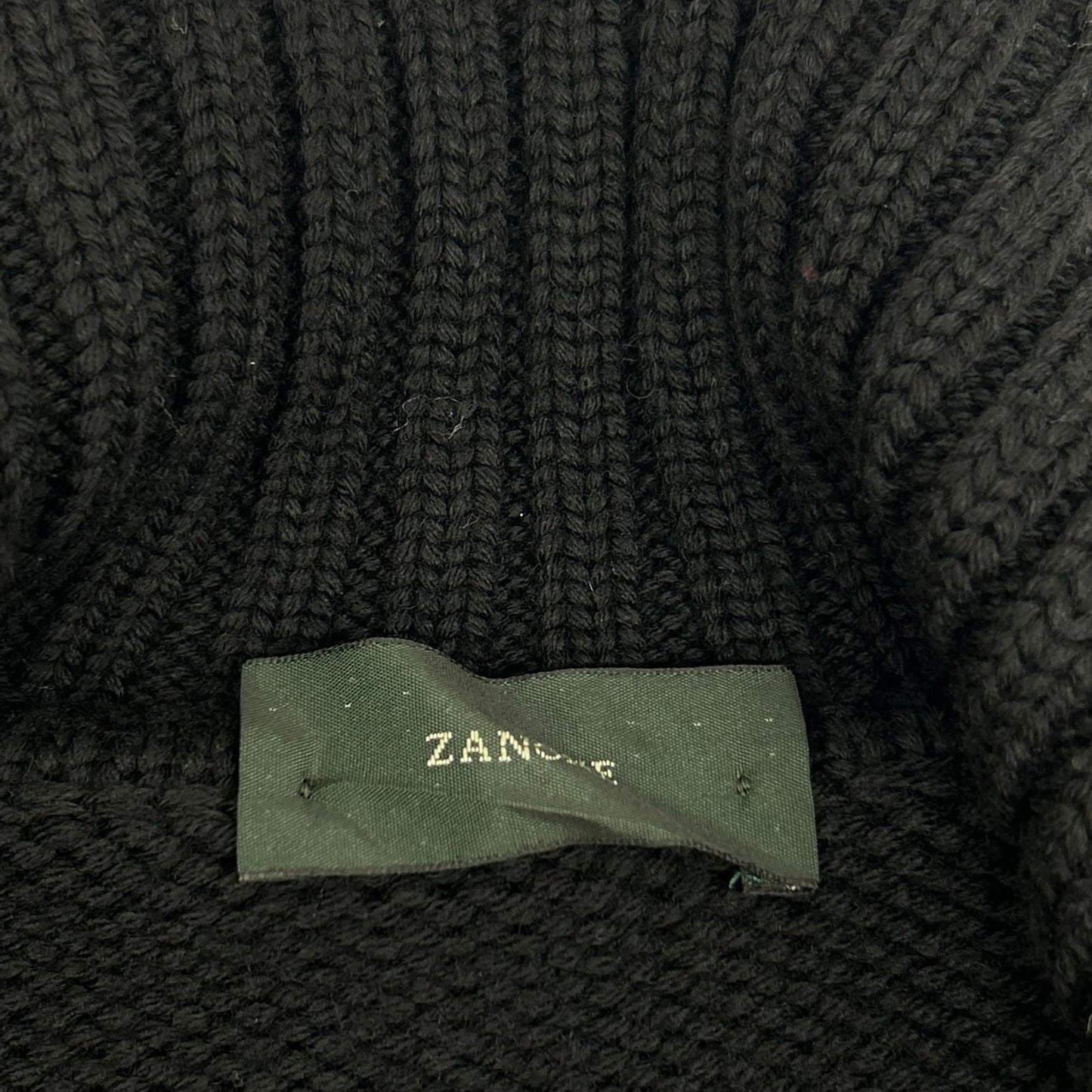 ZANONE Black Wool Zip Knit Jacket