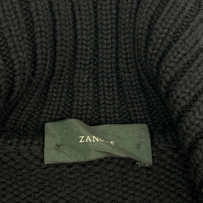 ZANONE Black Wool Zip Knit Jacket