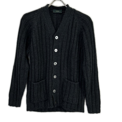 ZANONE Charcoal Wool Long-Sleeve Cardigan